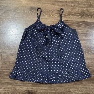 Vintage Forever 21 Navy Polka Dot Ruffled Cami